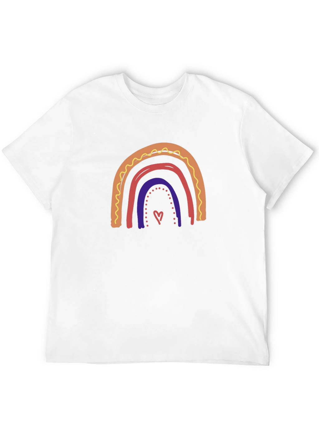 Rainbow Heart Graphic Black T-Shirt