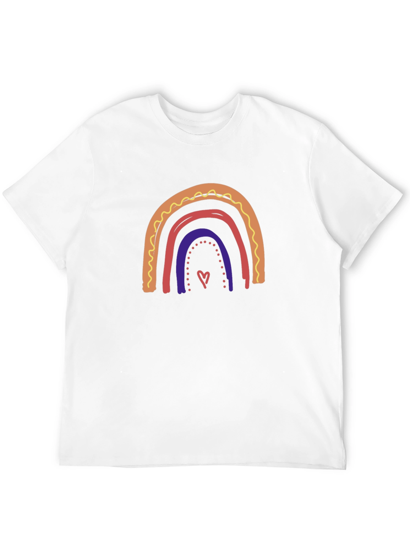 Rainbow Heart Graphic Black T-Shirt