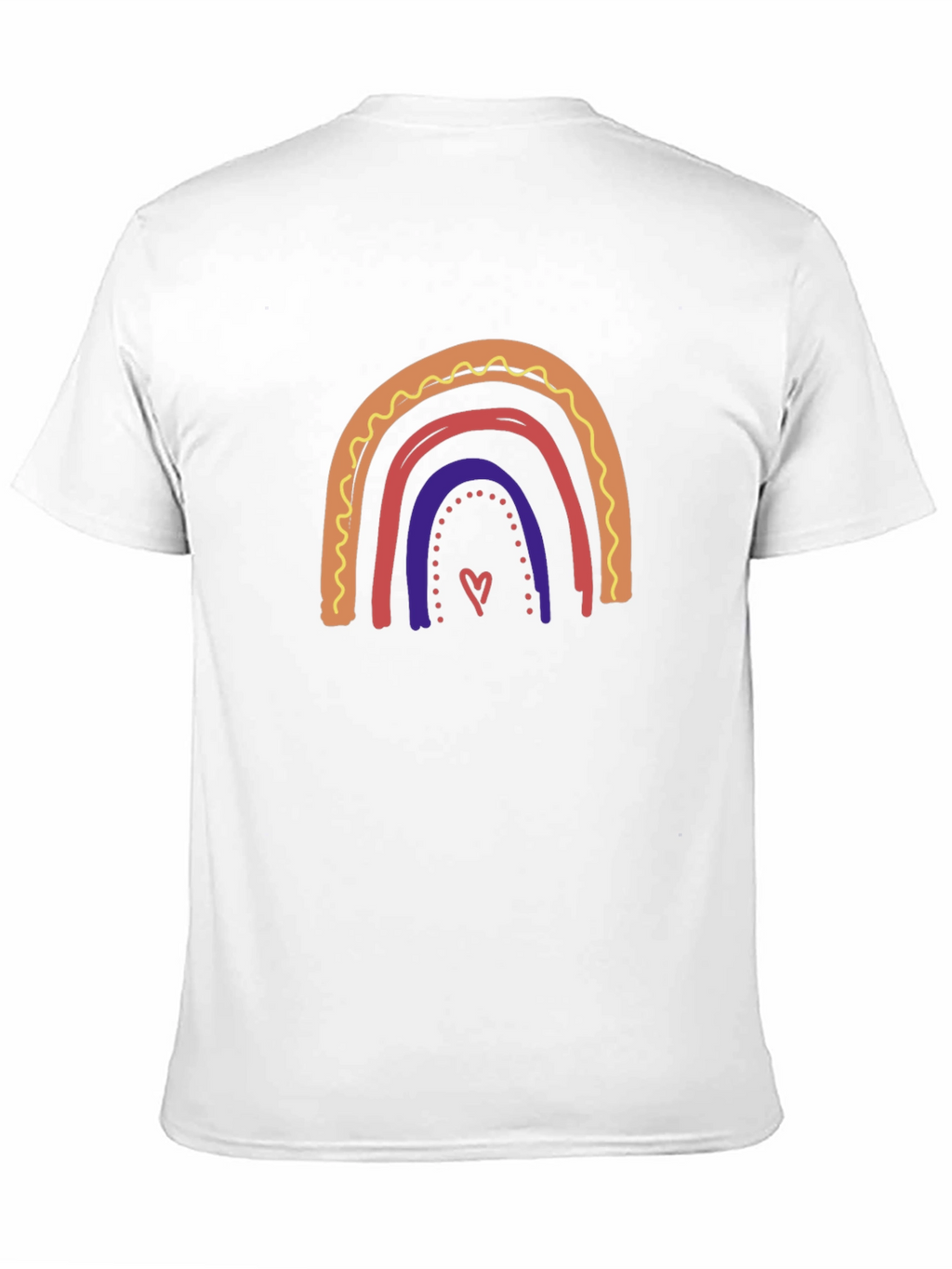 Rainbow Heart Graphic Black T-Shirt