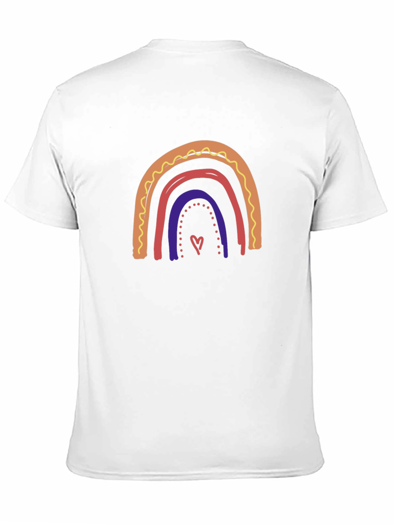 Rainbow Heart Graphic Black T-Shirt