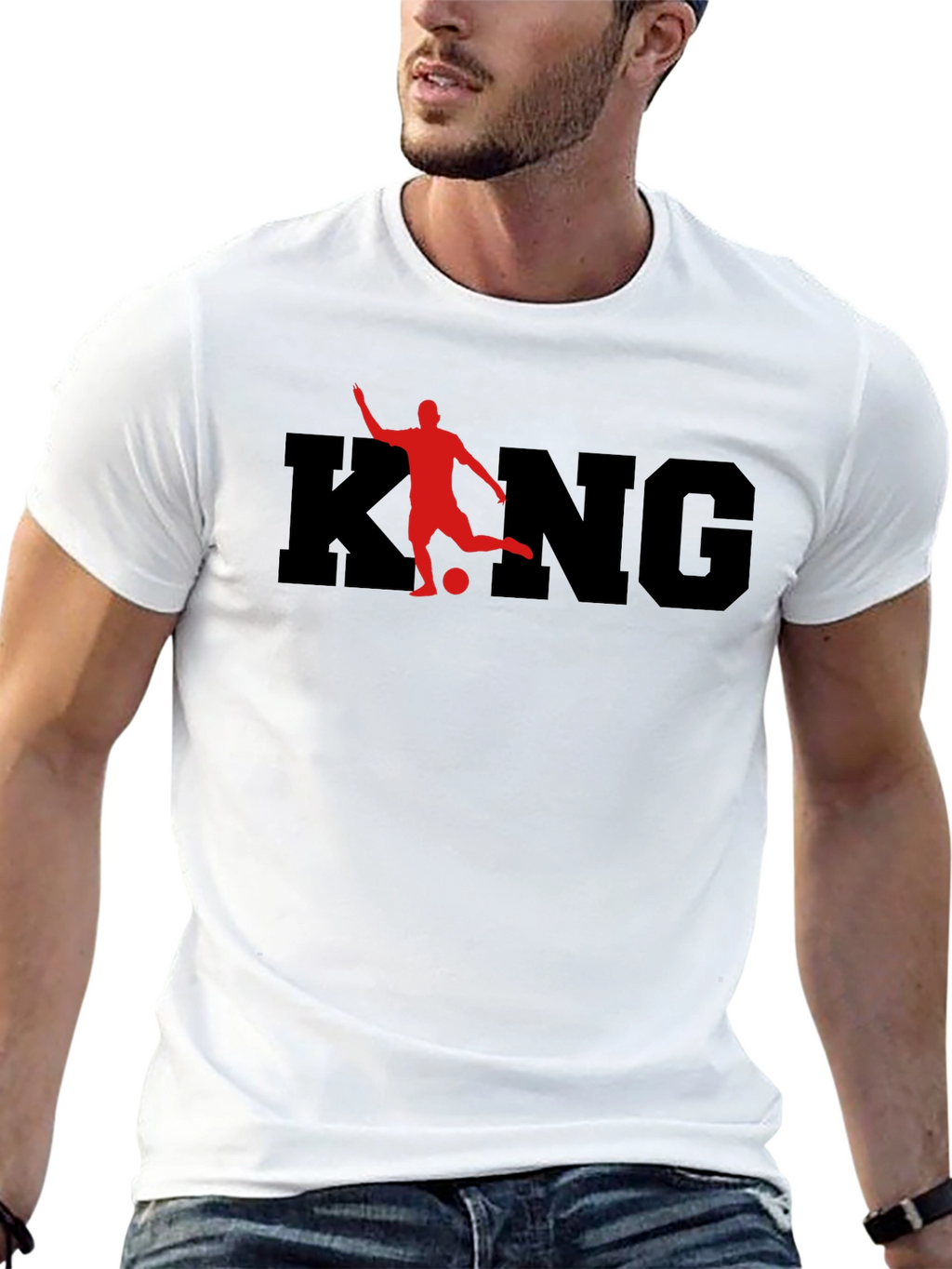 King Soccer Graphic Tee - Black