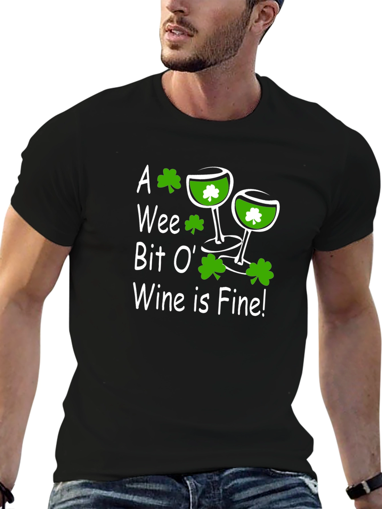 St. Patricks Day Wine Graphic T-Shirt
