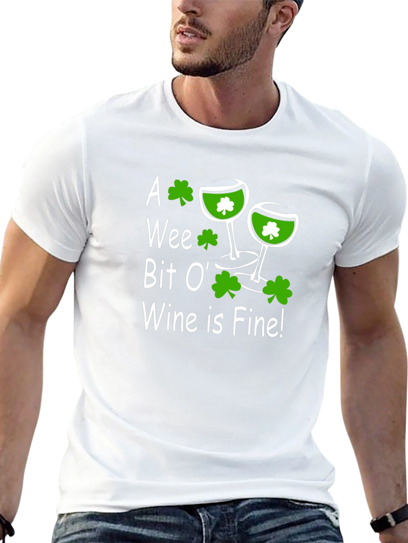 St. Patricks Day Wine Graphic T-Shirt