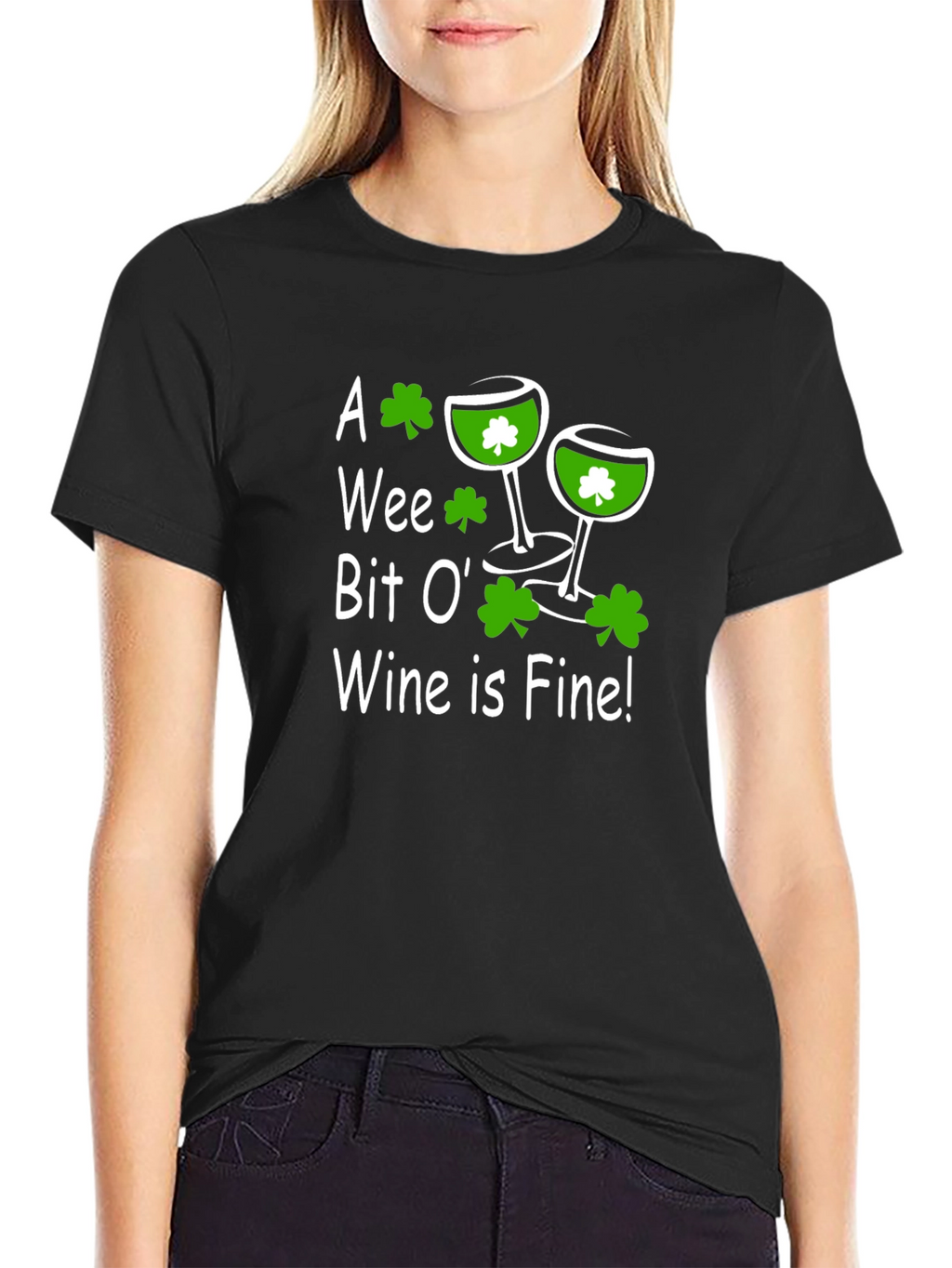 St. Patricks Day Wine Graphic T-Shirt
