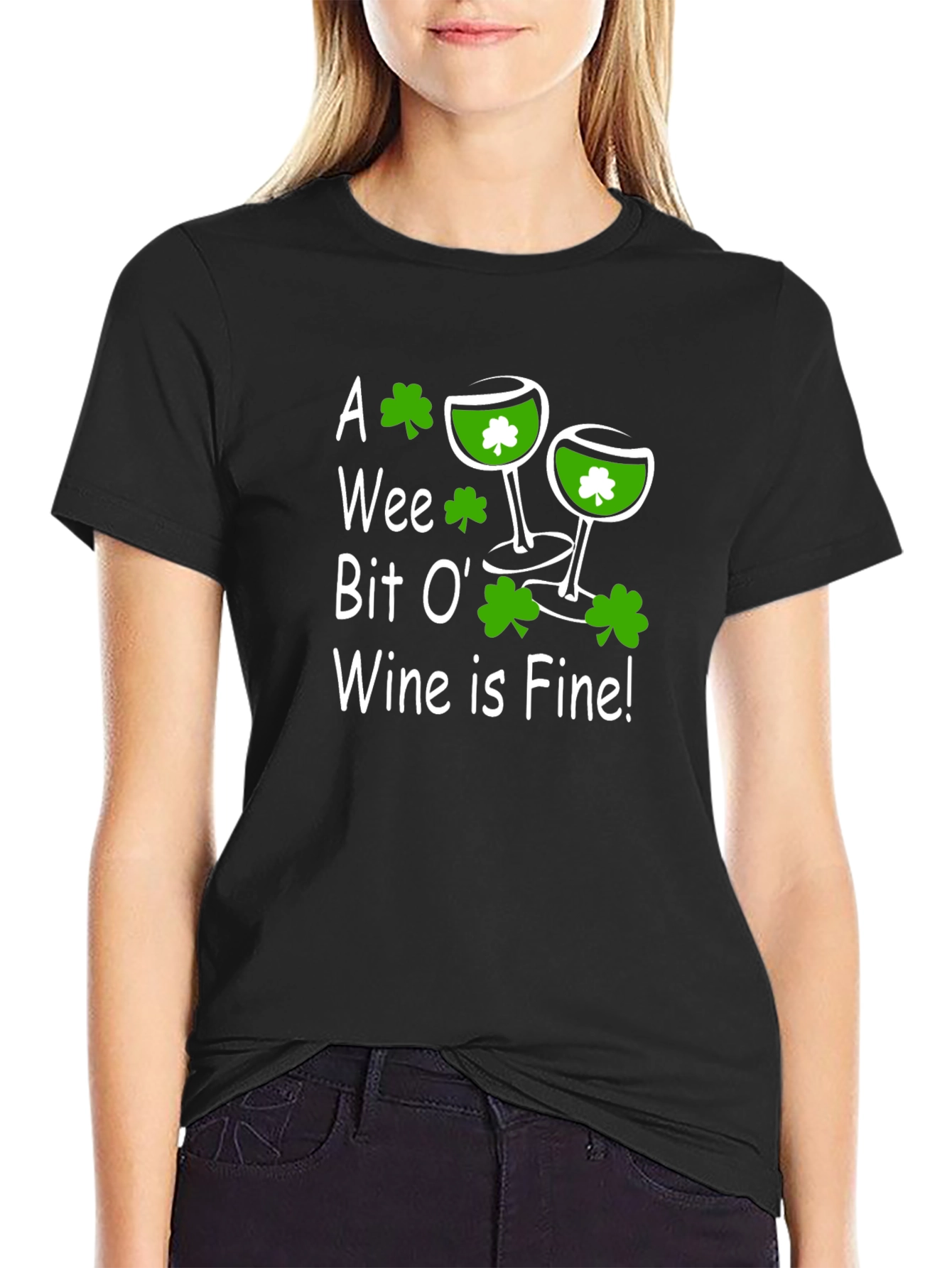 St. Patricks Day Wine Graphic T-Shirt