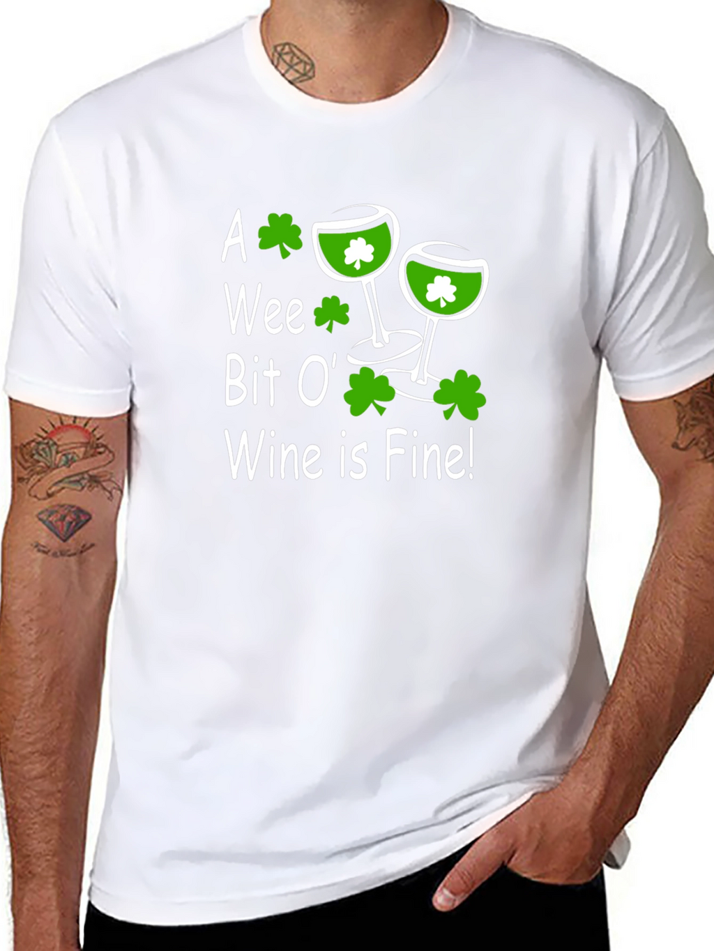 St. Patricks Day Wine Graphic T-Shirt