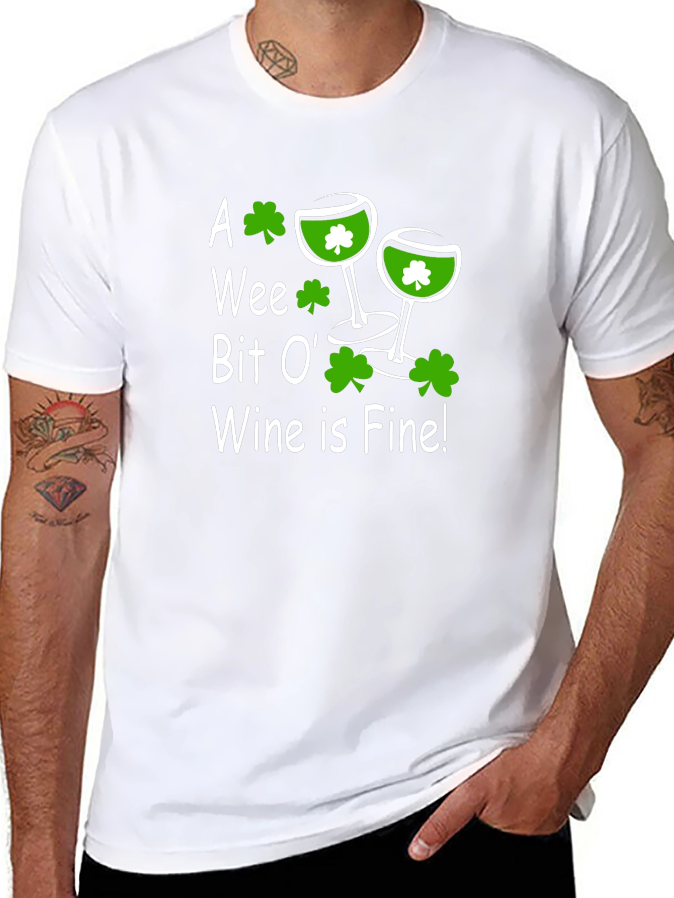 St. Patricks Day Wine Graphic T-Shirt