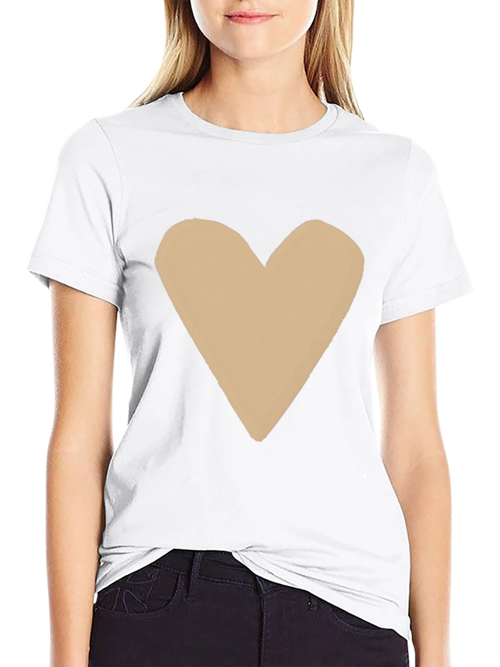Heart Graphic Tee - Casual Black T-Shirt