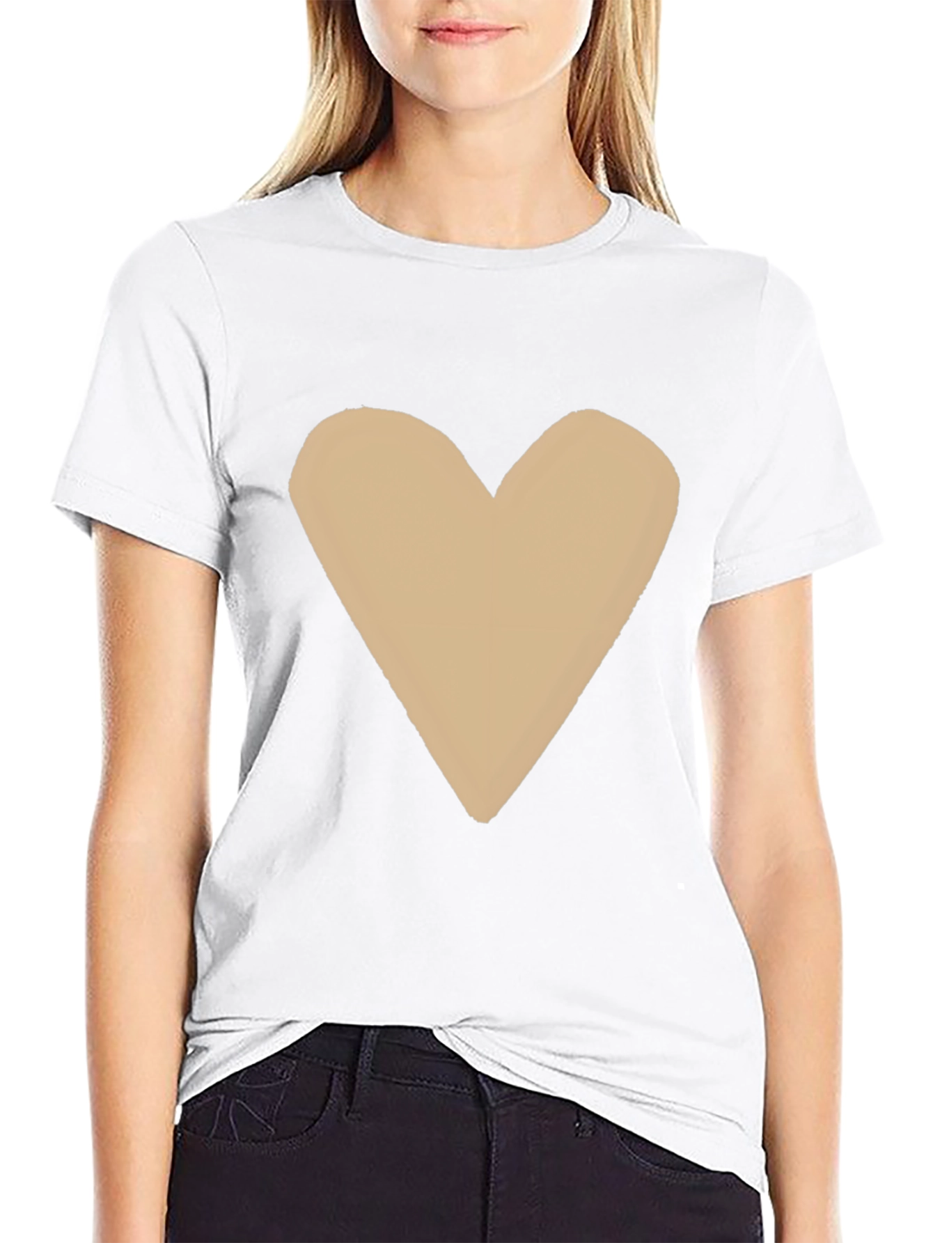 Heart Graphic Tee - Casual Black T-Shirt