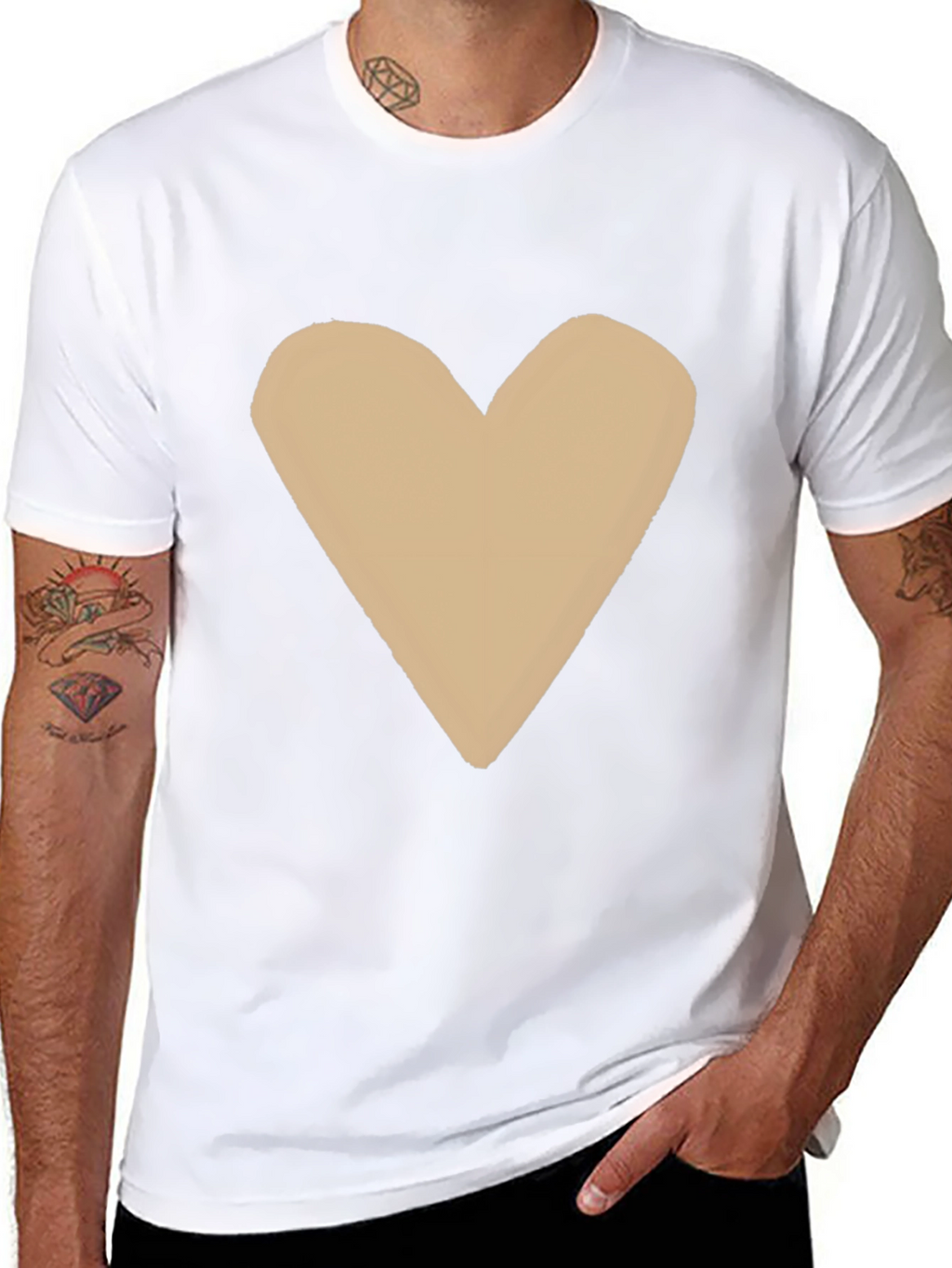 Heart Graphic Tee - Casual Black T-Shirt