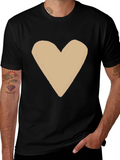 Heart Graphic Tee - Casual Black T-Shirt