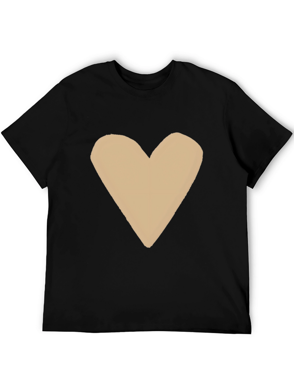 Heart Graphic Tee - Casual Black T-Shirt