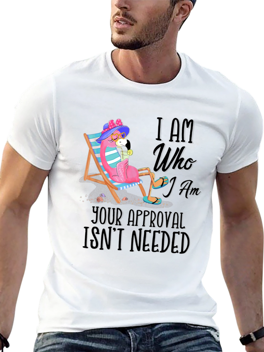 I Am Who I Am Flamingo T-Shirt