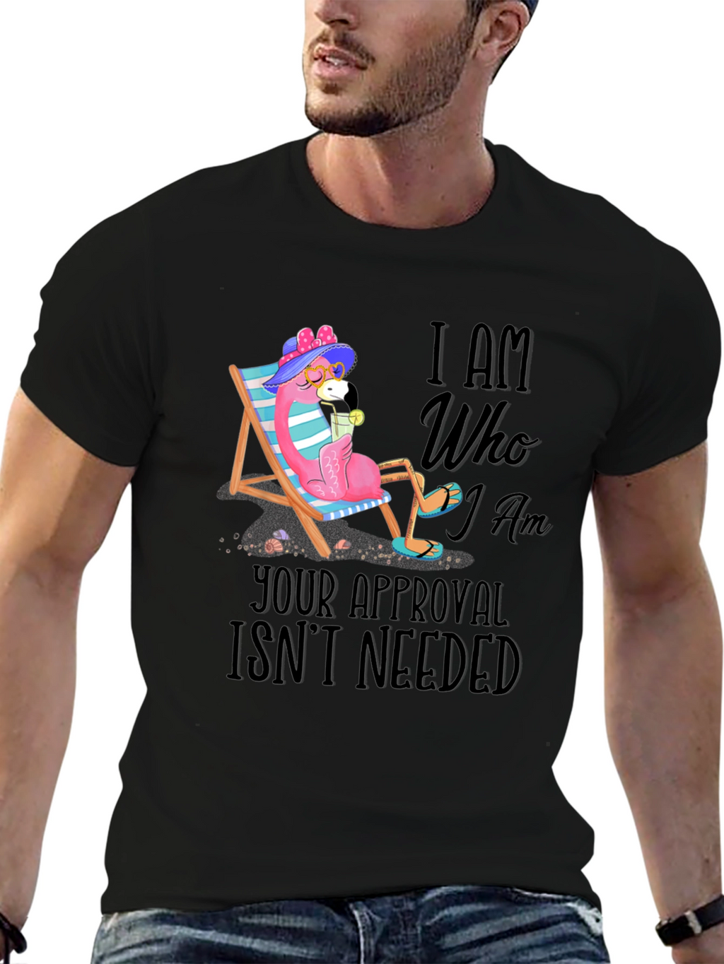 I Am Who I Am Flamingo T-Shirt