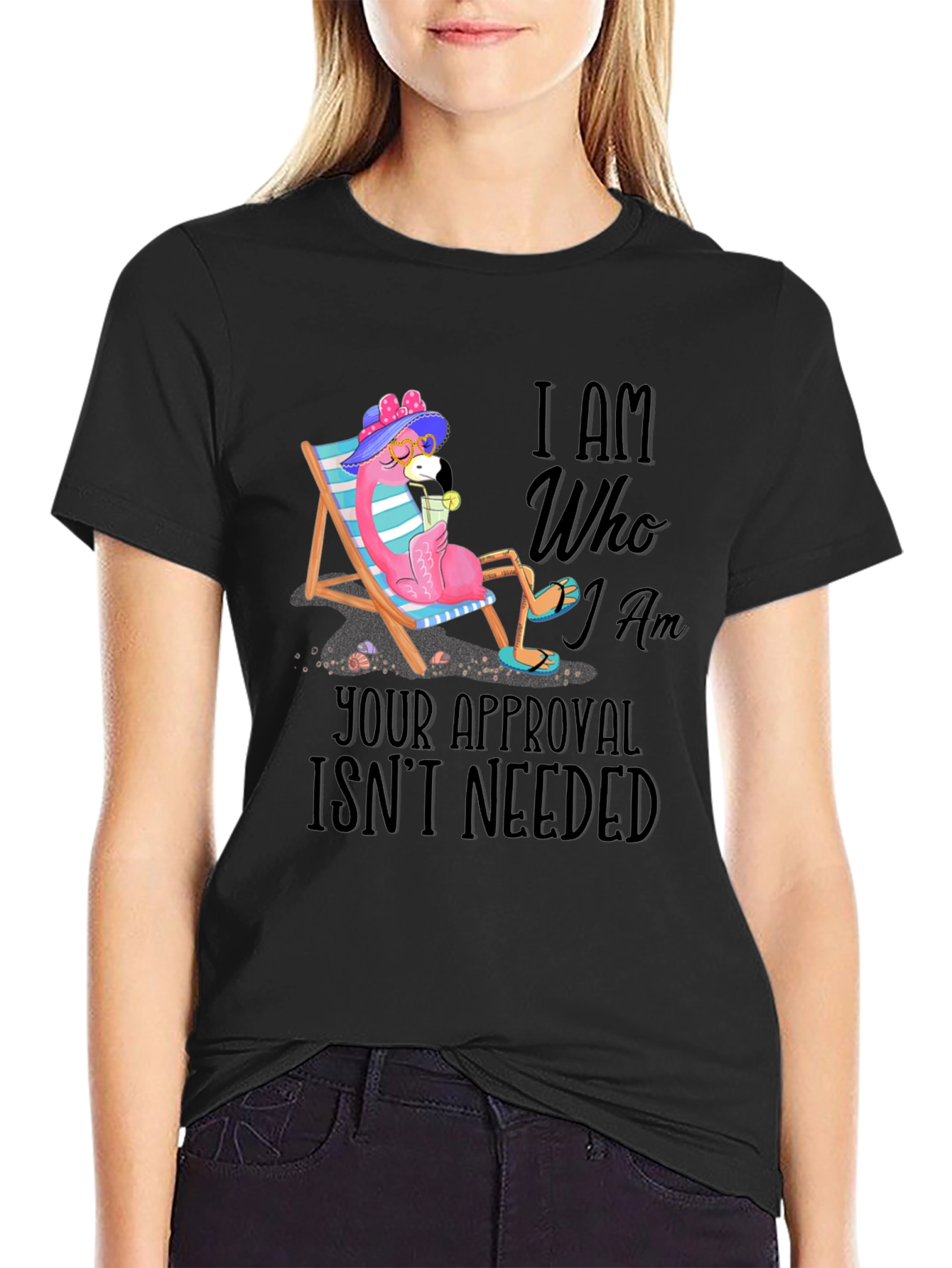 I Am Who I Am Flamingo T-Shirt