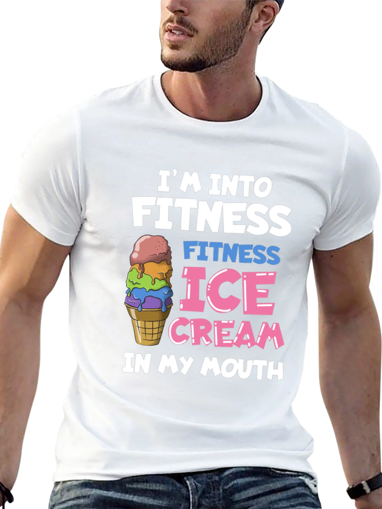 Fitness Ice Cream Black T-Shirt