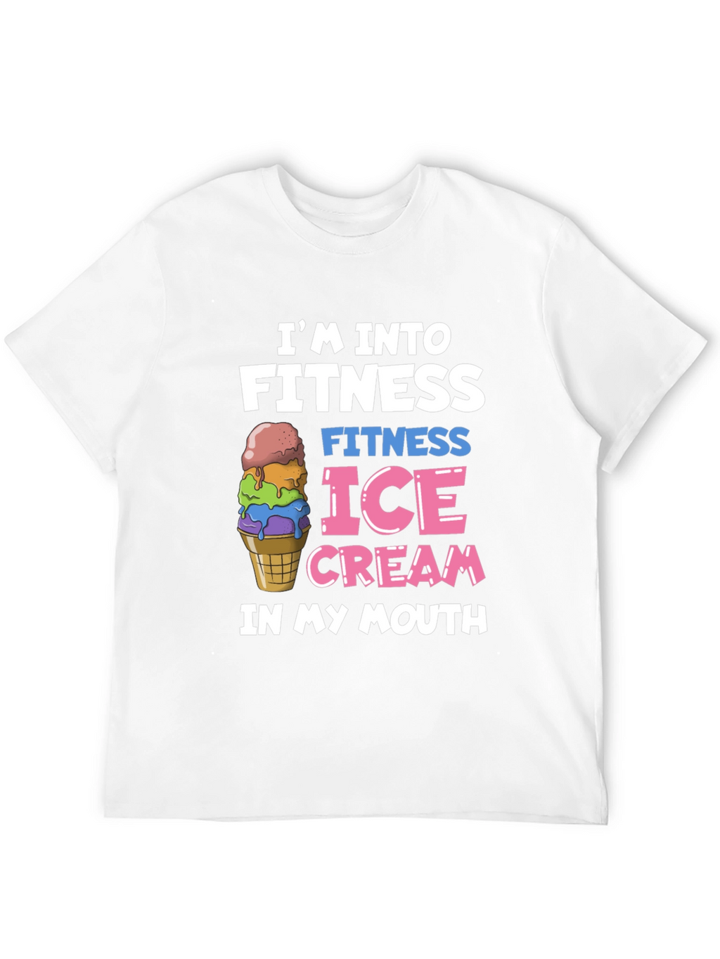 Fitness Ice Cream Black T-Shirt