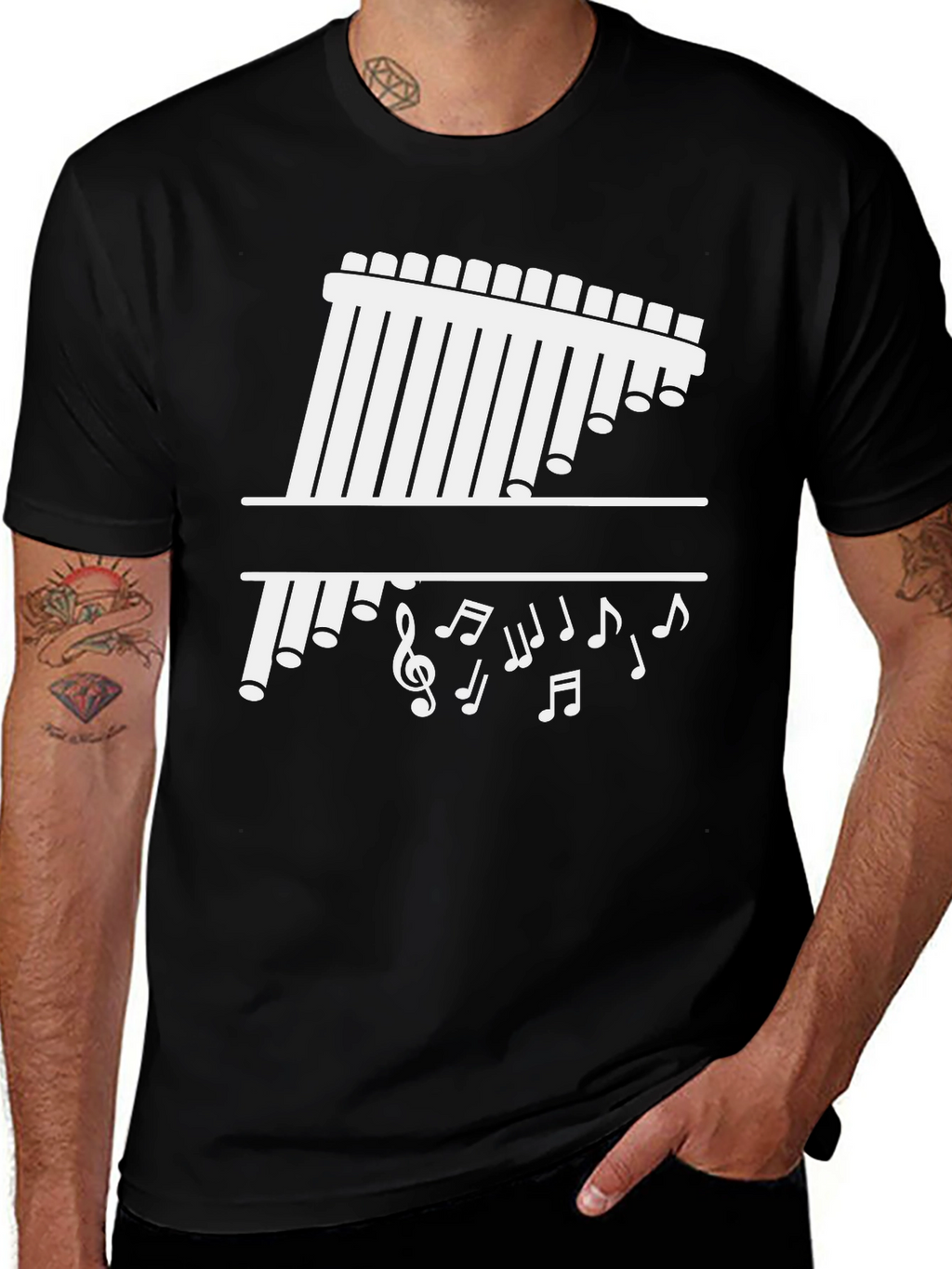 Musical Pan Flute Graphic Tee