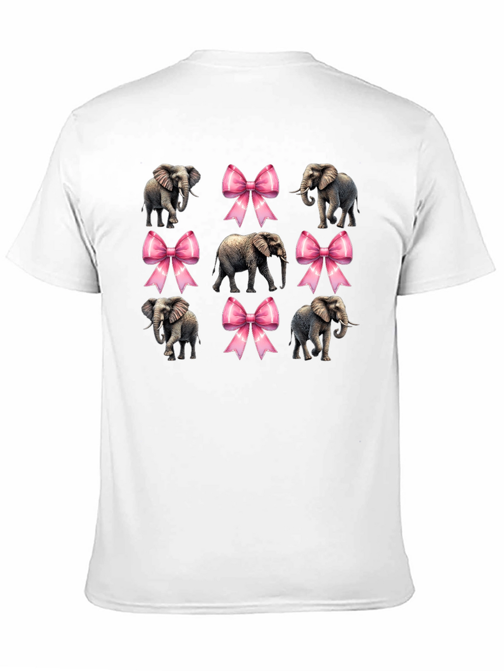 Elephant and Bow Graphic Tee - Black