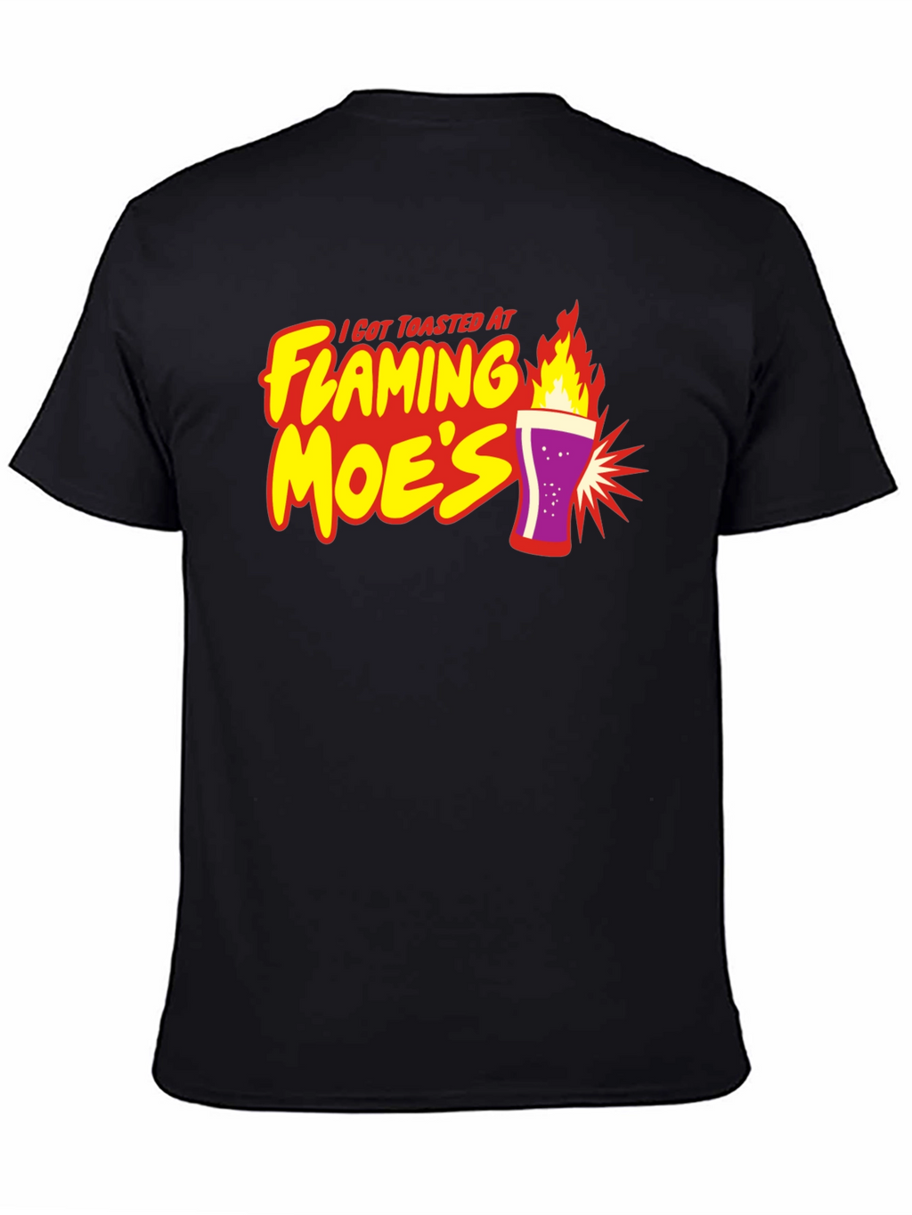 Flaming Moes T-Shirt - Toasted At Moes Tee