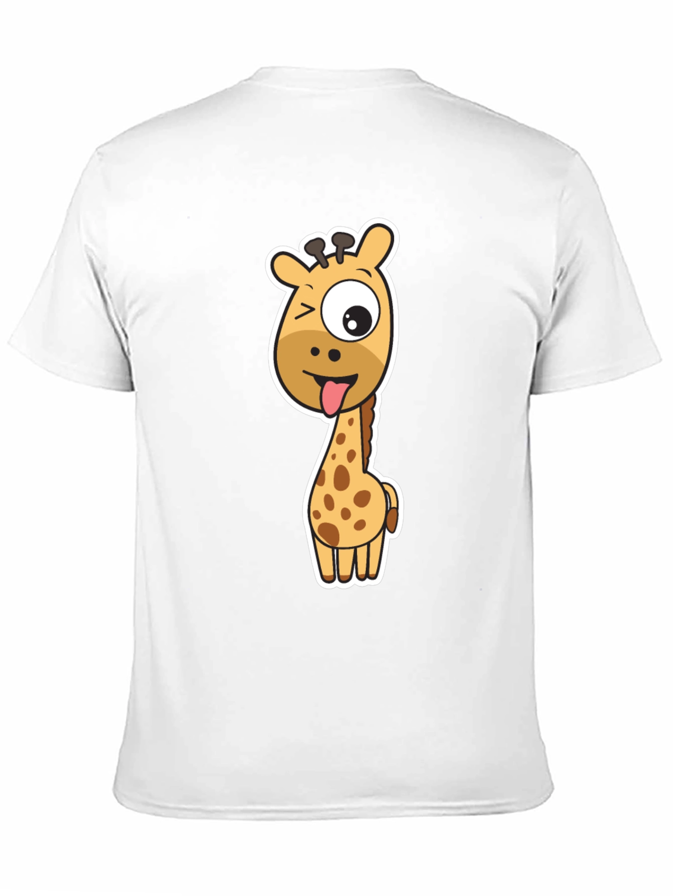 Funny Giraffe Graphic Tee - Black Cotton T-Shirt
