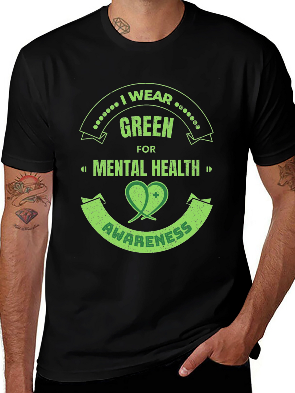 Green Mental Health Awareness T-Shirt