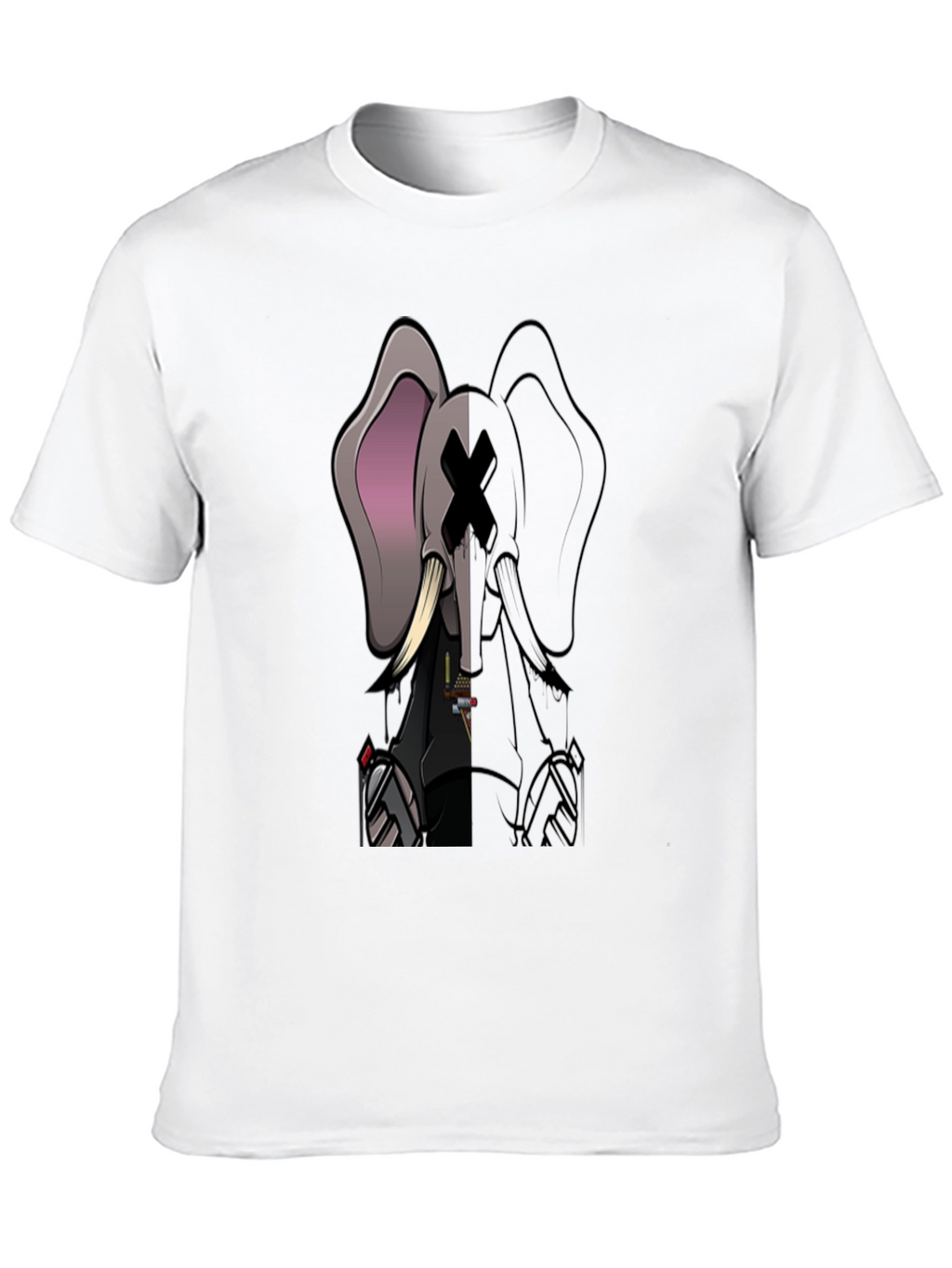 Elephant Graphic Print T-Shirt - Black