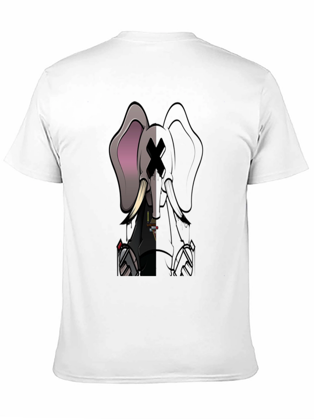 Elephant Graphic Print T-Shirt - Black