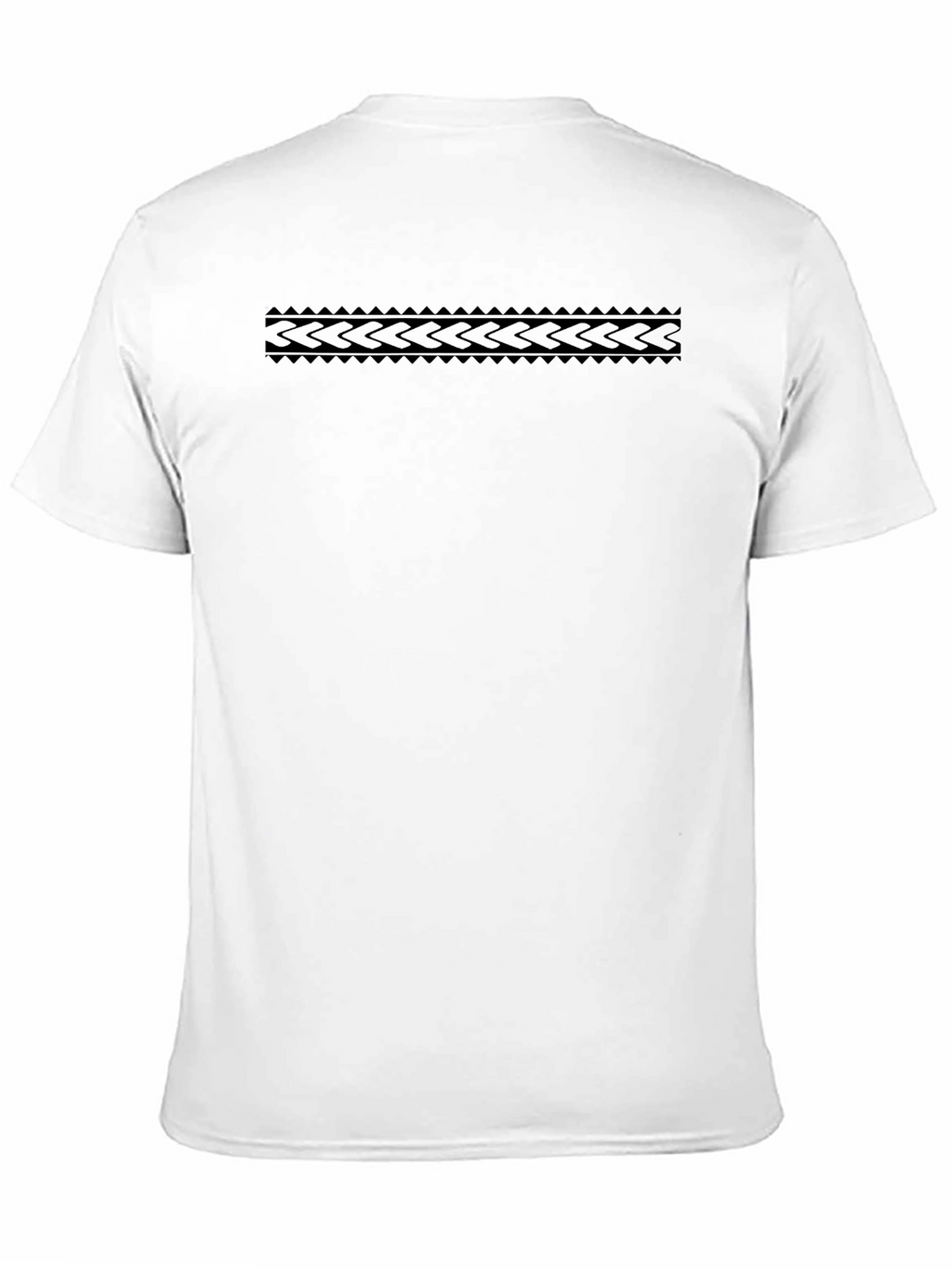 Tribal Pattern Graphic Tee - Sleek Black T-Shirt