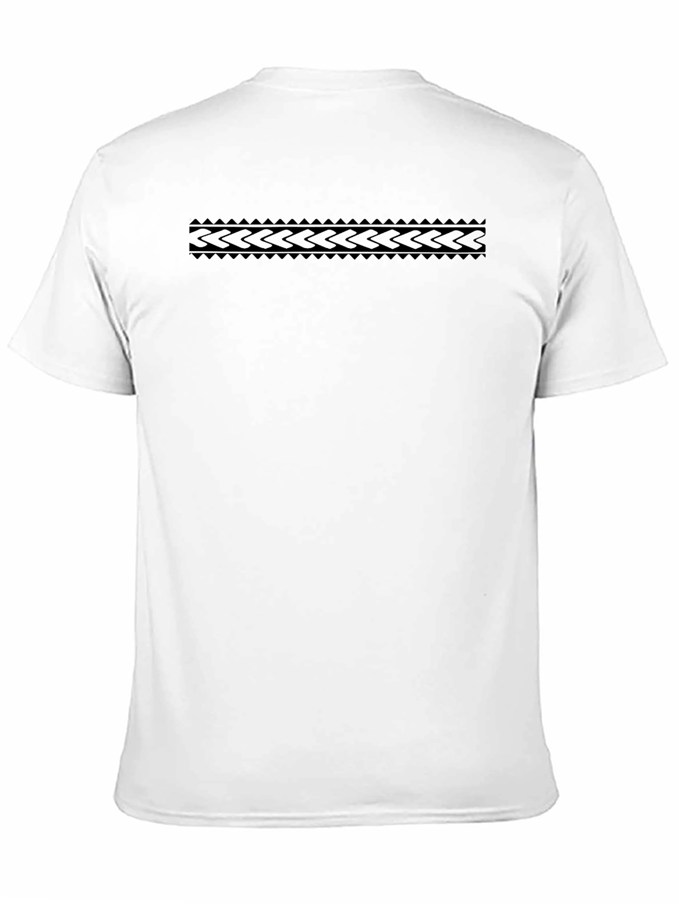 Tribal Pattern Graphic Tee - Sleek Black T-Shirt