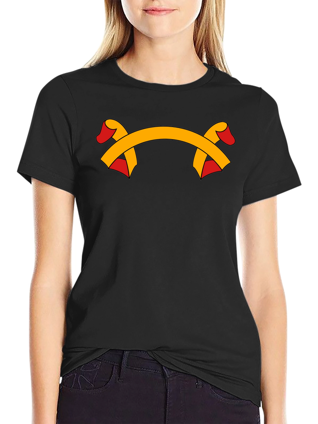 Ribbon Graphic Black T-Shirt