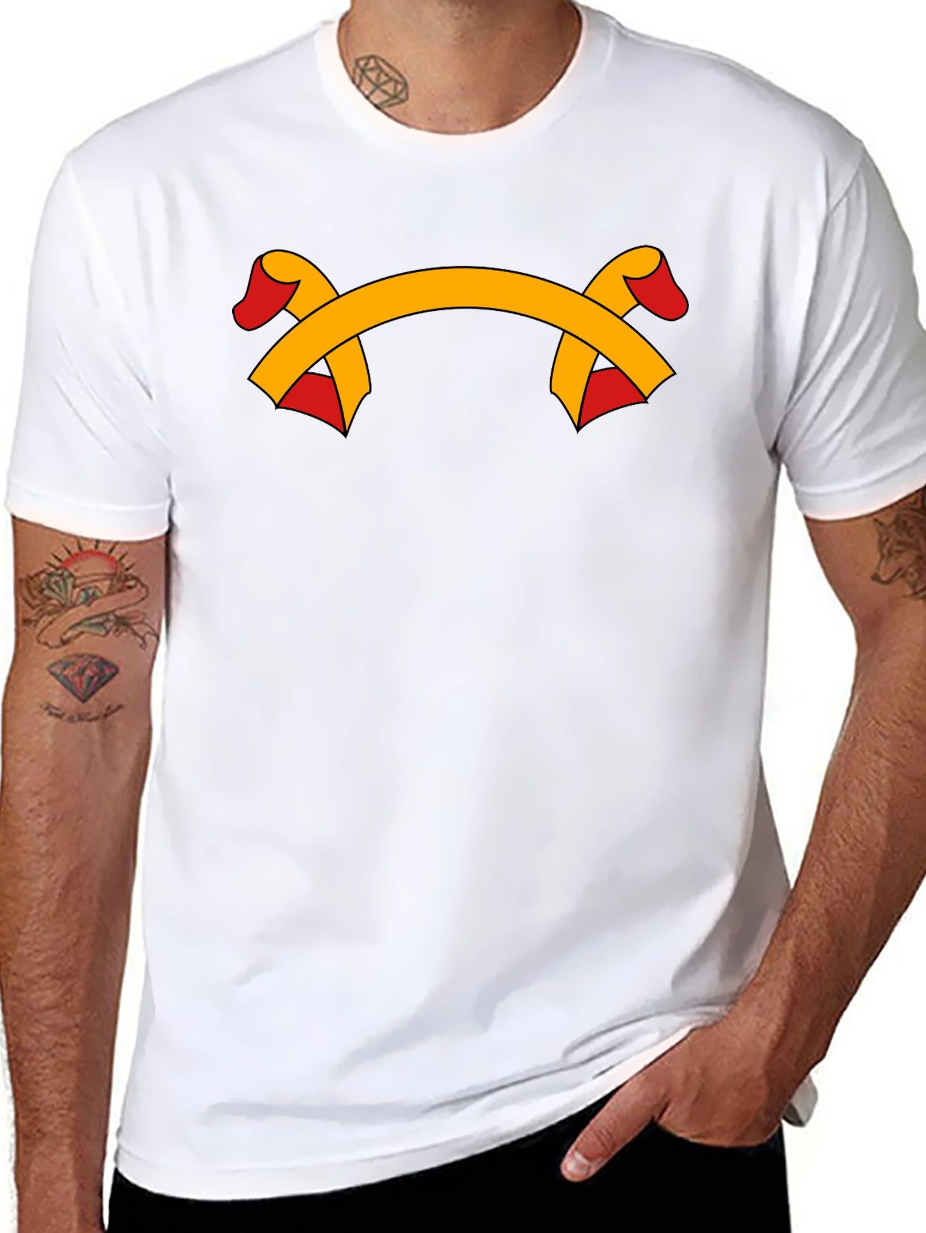 Ribbon Graphic Black T-Shirt