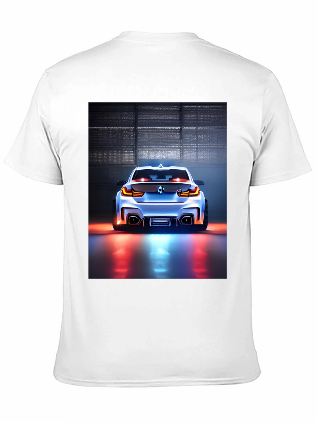 Sleek Car Graphic Tee - Black Cotton Blend