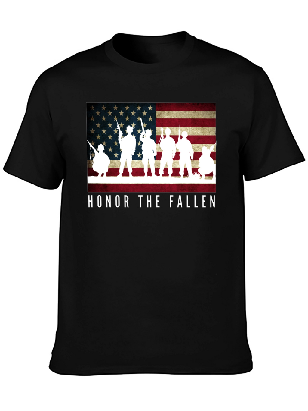Honor The Fallen Patriotic Graphic T-Shirt