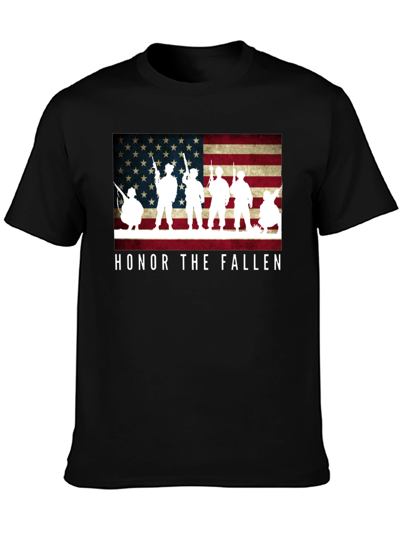 Honor The Fallen Patriotic Graphic T-Shirt