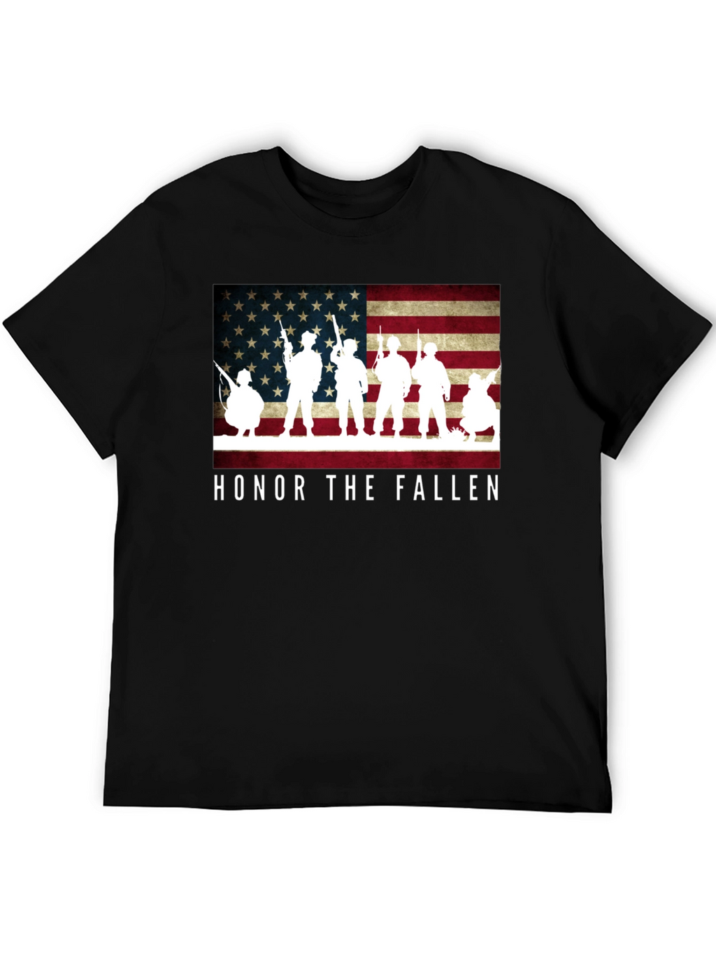 Honor The Fallen Patriotic Graphic T-Shirt