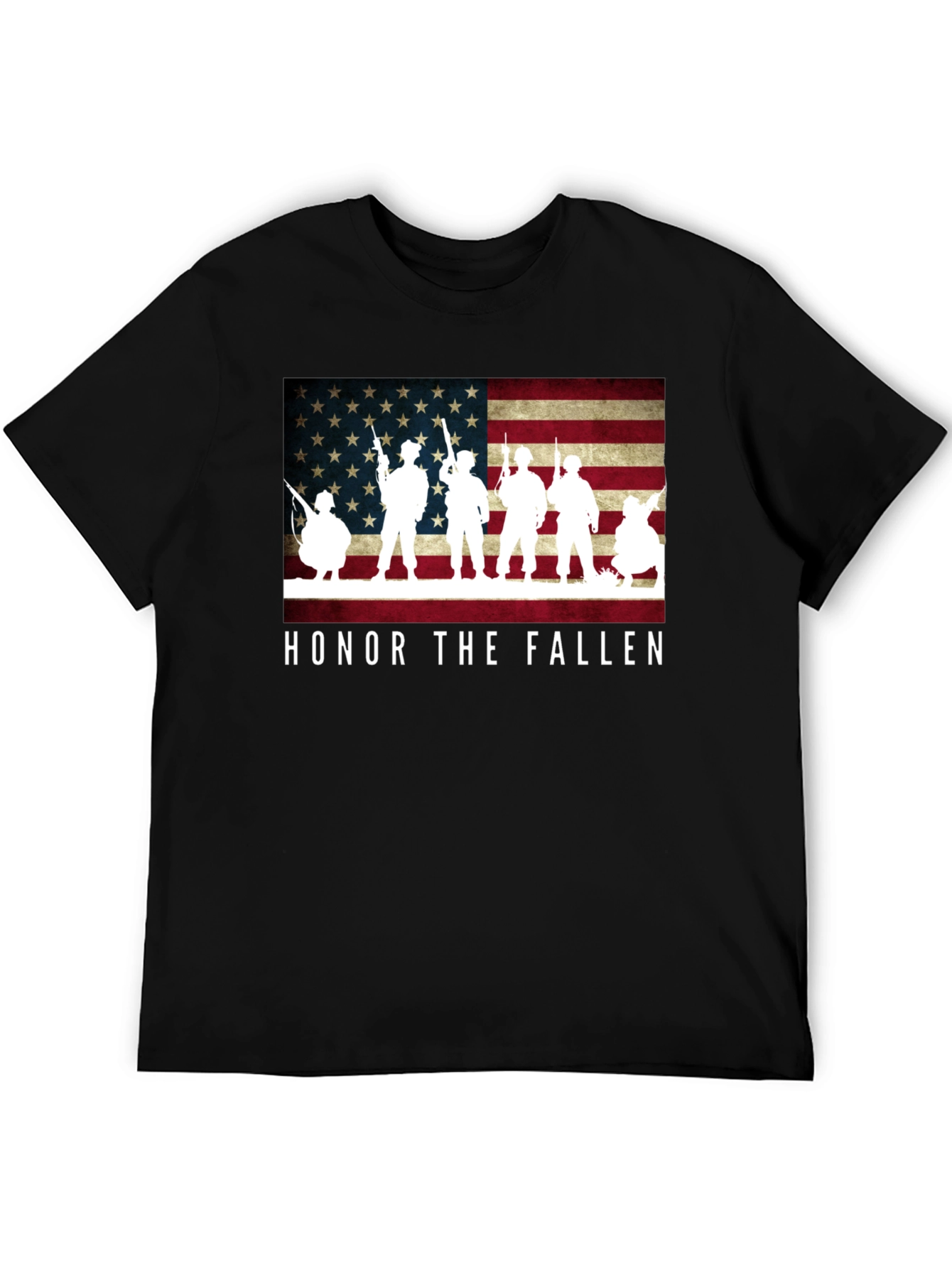 Honor The Fallen Patriotic Graphic T-Shirt