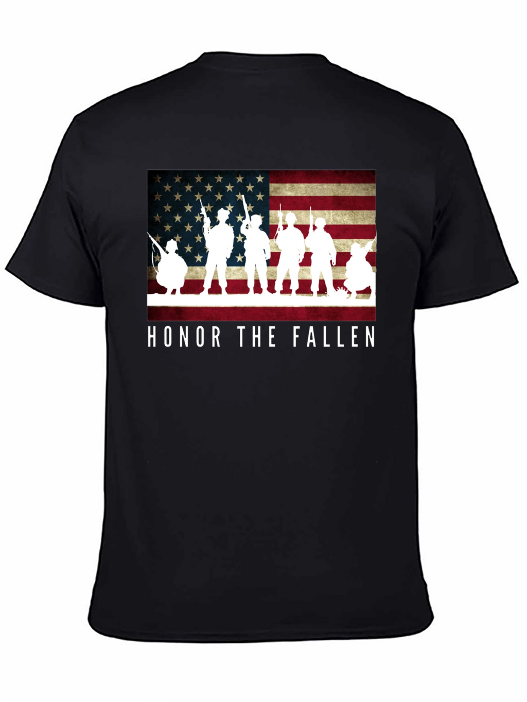 Honor The Fallen Patriotic Graphic T-Shirt