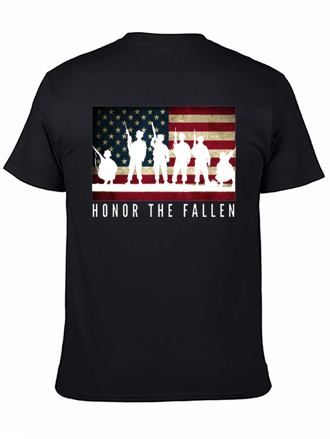 Honor The Fallen Patriotic Graphic T-Shirt