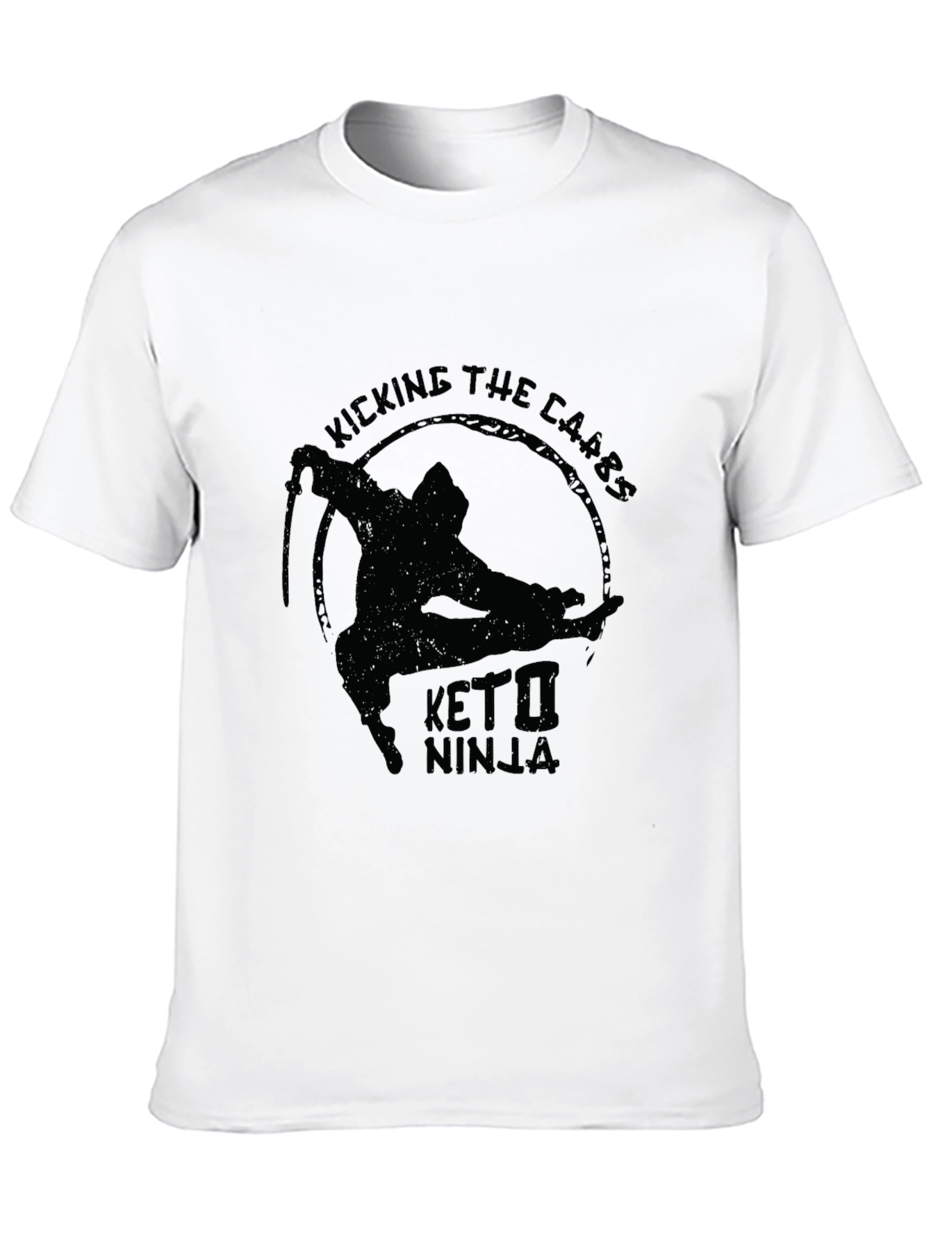 Keto Ninja Graphic T-Shirt - Kick the Carbs!