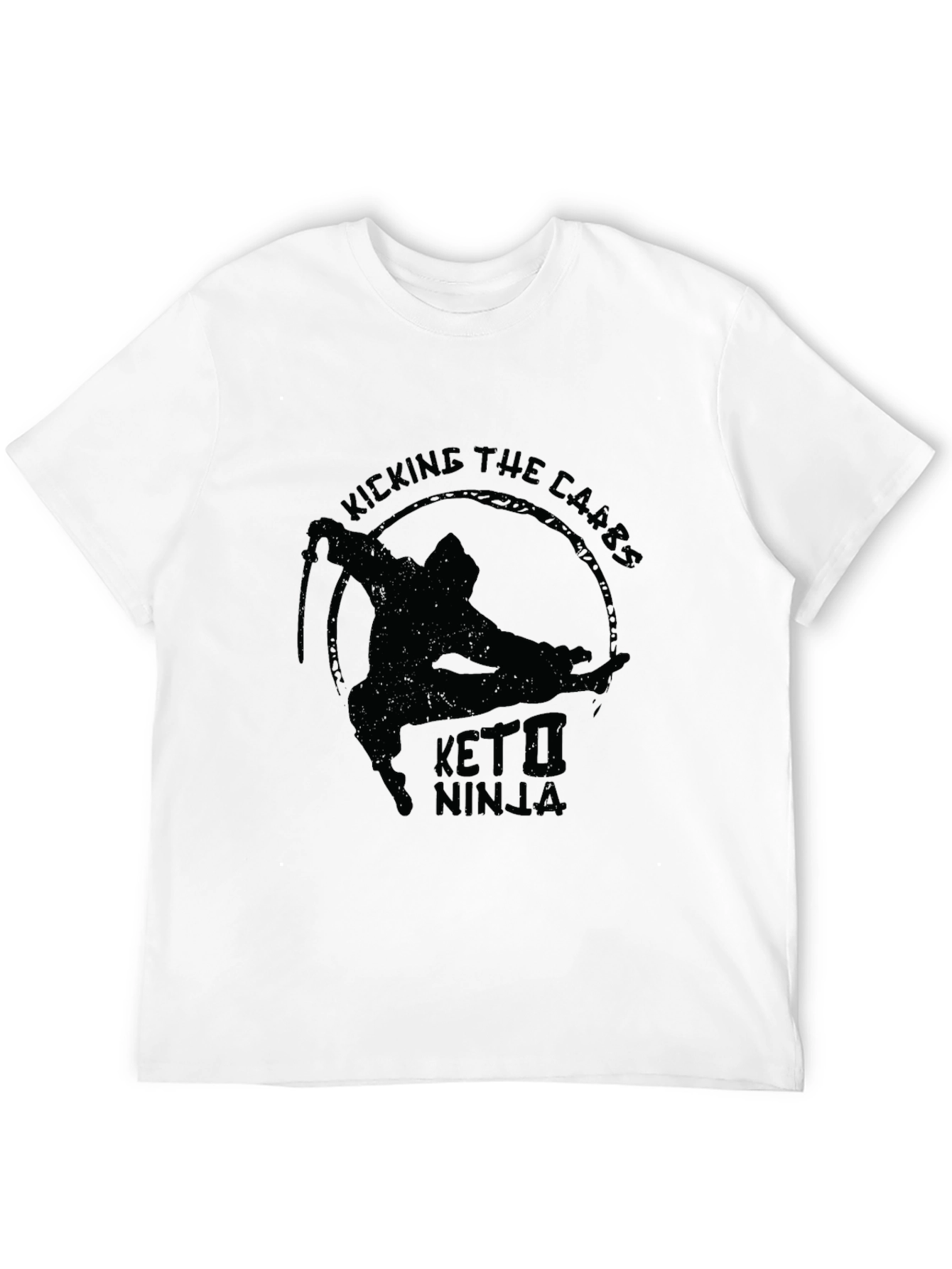 Keto Ninja Graphic T-Shirt - Kick the Carbs!