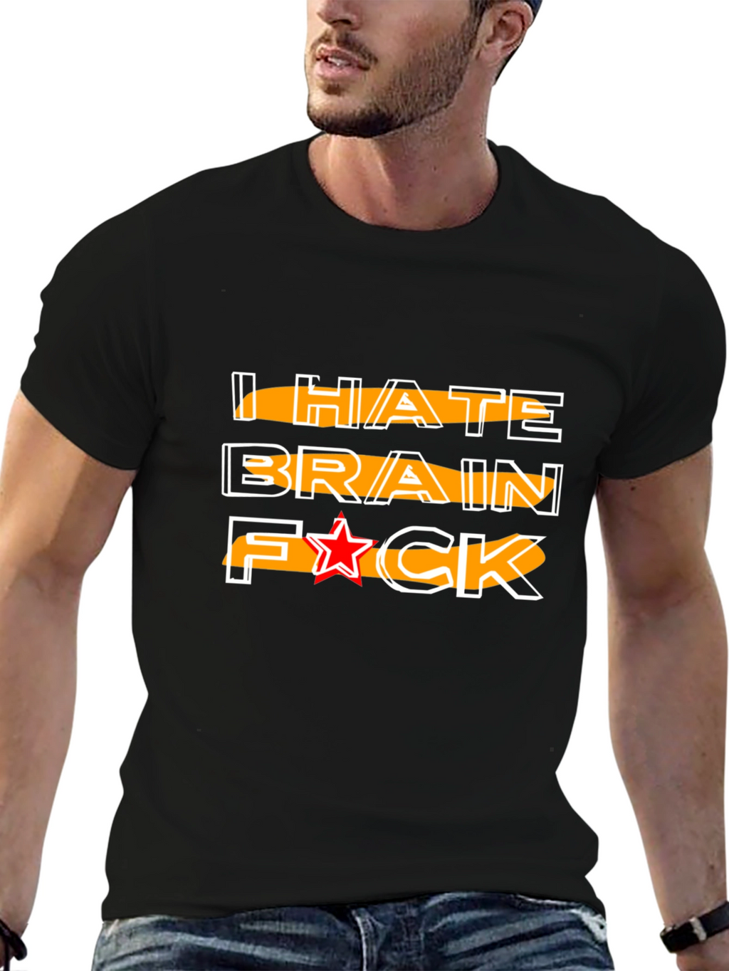I HATE BRAIN Funny Graphic Tee