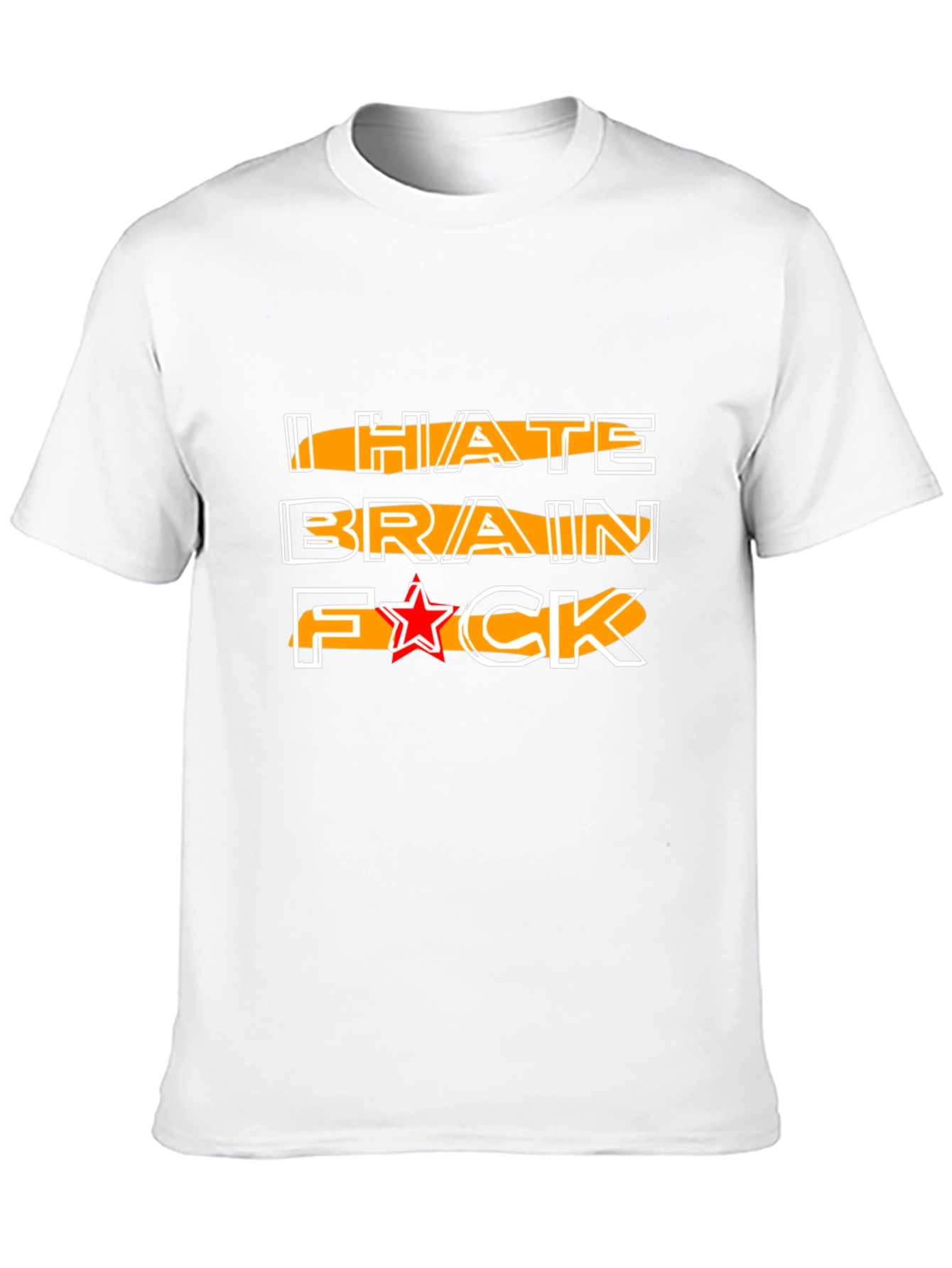 I HATE BRAIN Funny Graphic Tee