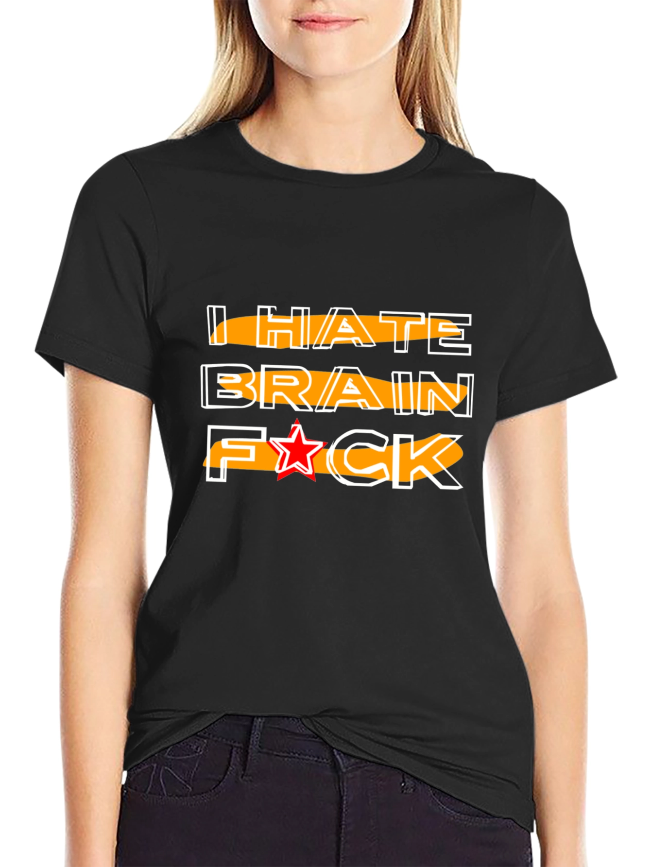I HATE BRAIN Funny Graphic Tee