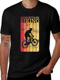 Mountain Biking Graphic Tee - Retro Style