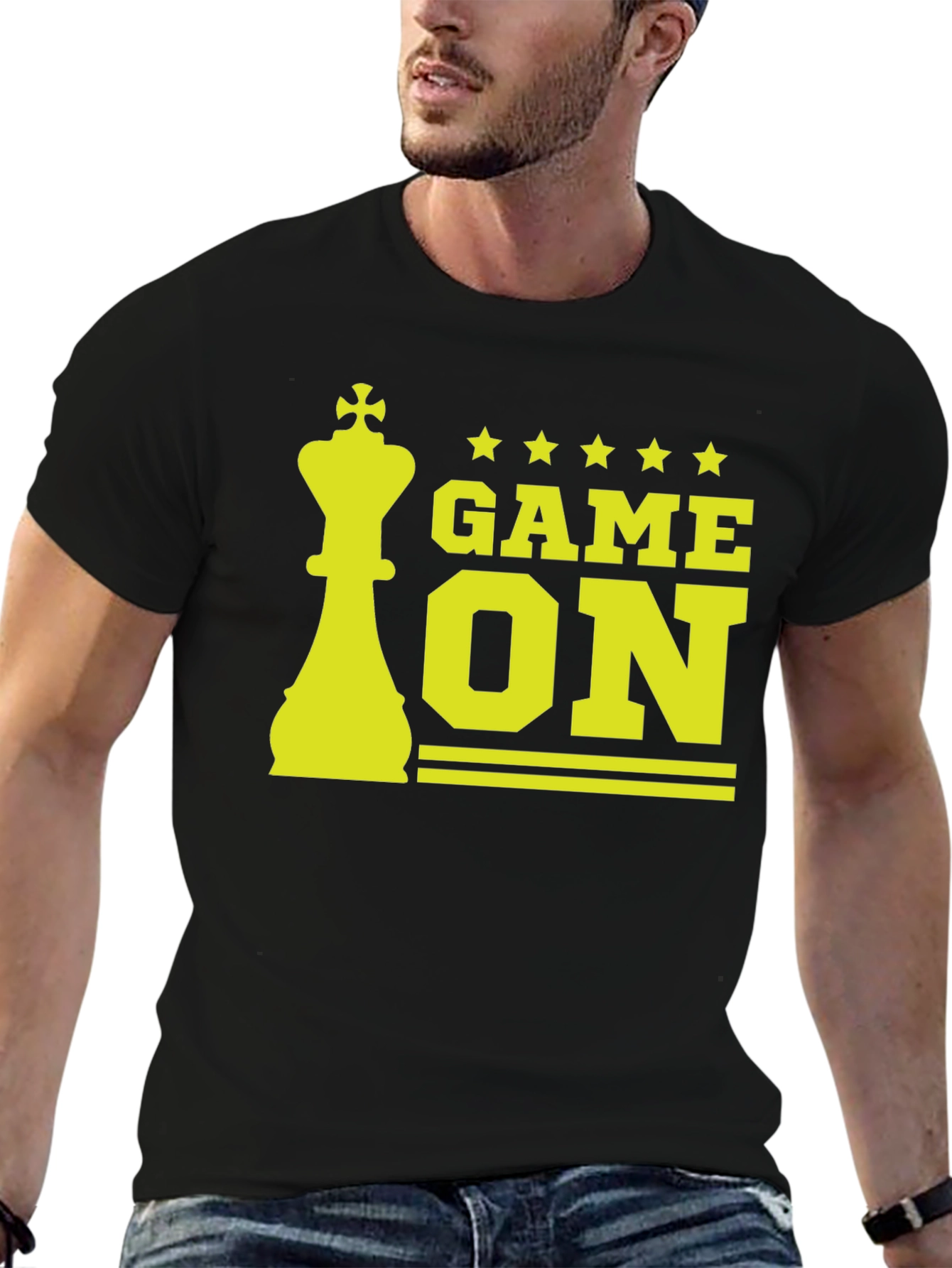Game On Chess King Graphic Tee - Black