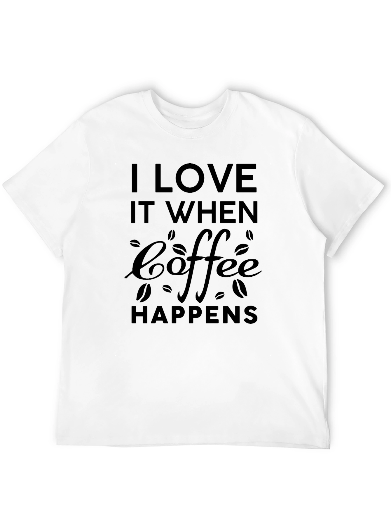 Coffee Happens Black Graphic Tee