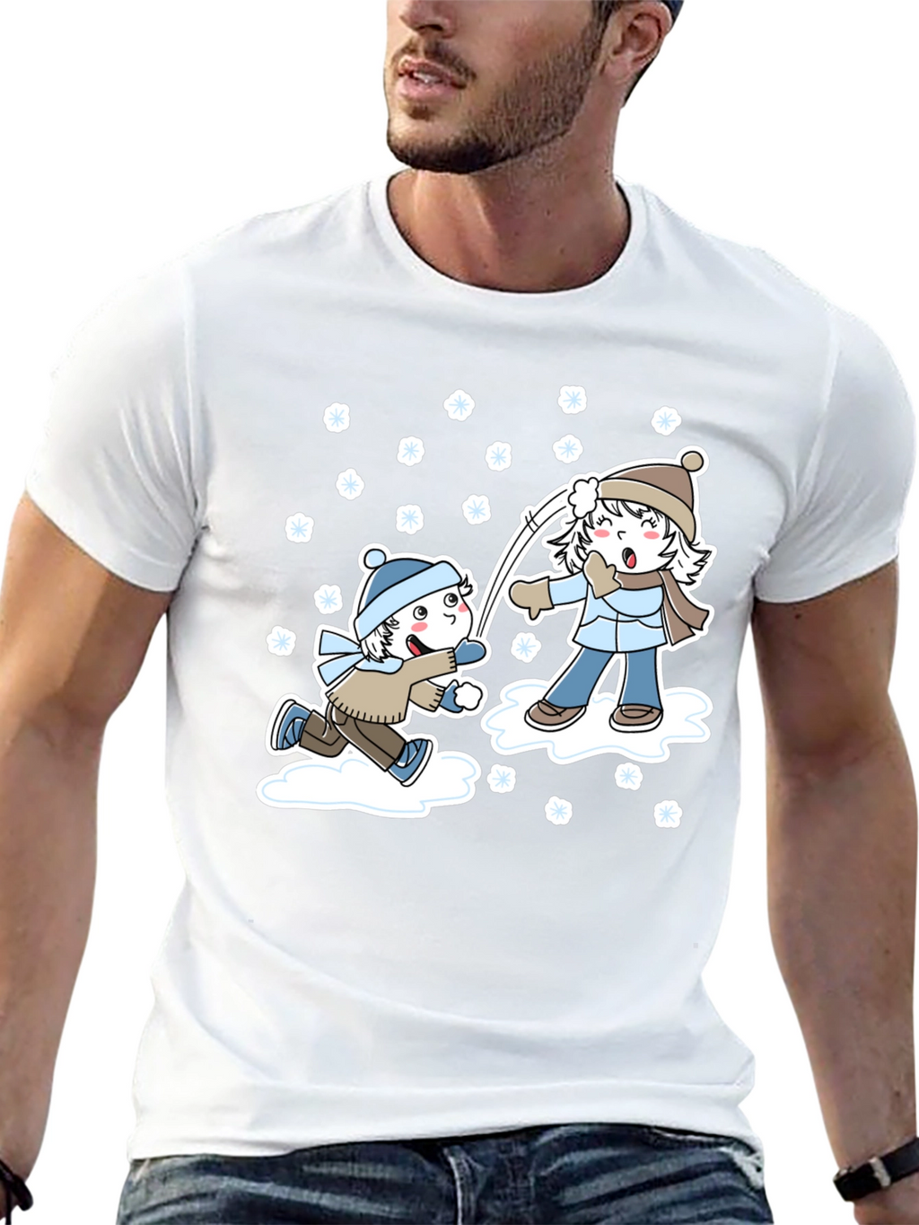 Winter Snowball Fight Graphic Tee