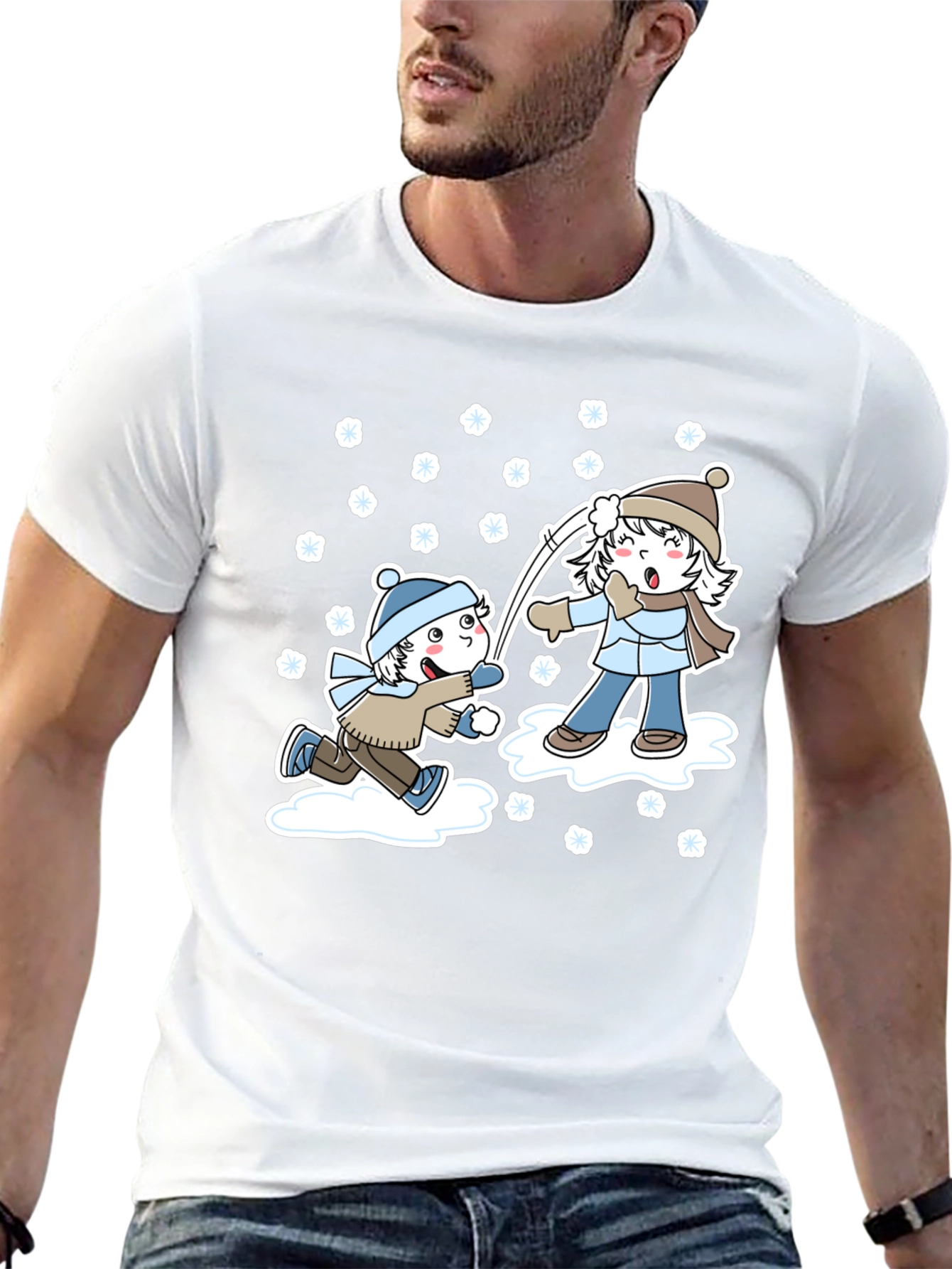 Winter Snowball Fight Graphic Tee
