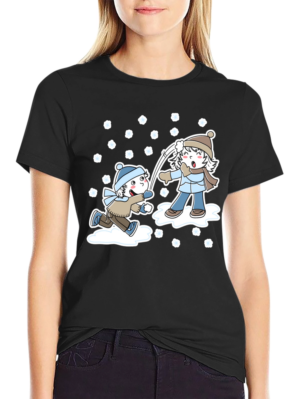Winter Snowball Fight Graphic Tee